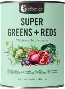 NUTRA ORGANICS Organic Super Greens + Reds (Wholefood Multivitamin) 150g
