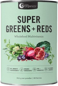 NUTRA ORGANICS Organic Super Greens + Reds (Wholefood Multivitamin) 600g