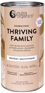 NUTRA ORGANICS Organic Thriving Family Protein (Protein + Multivitamin) Double Choc 450g