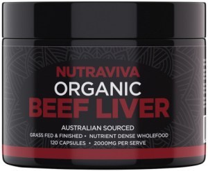 NUTRAVIVA Organic Beef Liver 120c