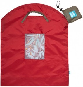 ONYA Reusable Shopping Bag Red Dark Leaves Large