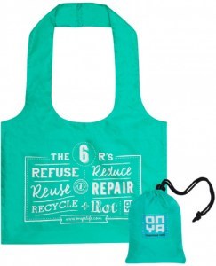 ONYA Reusable Shopping Tote Bag Aqua