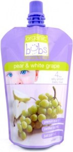 Organic Bubs Pear & White Grape 4+mth 120g