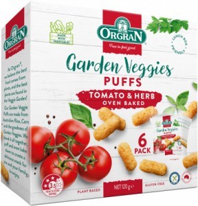 Orgran Garden Veggie Puffs Multipack Tomato & Herb  (6x20g) 120g