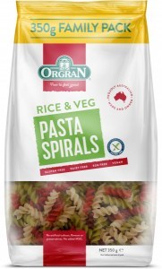 Orgran Pasta Rice & Veg Spirals  350g
