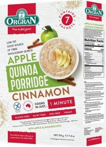 Orgran Quinoa Porridge Apple & Cinnamon 210g