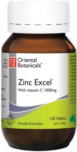 ORIENTAL BOTANICALS Zinc Excel with Vitamin C 1000mg 120t