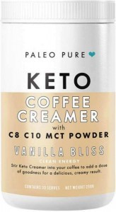 Paleo Pure Keto Coffee Creamer with C8 C10 MCT Powder Vanilla Bliss 250g