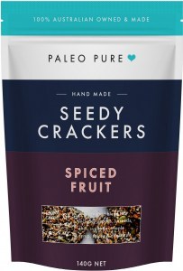 Paleo Pure Seedy Crackers Spiced Fruit 140g JUN22