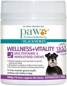 PAW Wellness + Vitality Multivitamin & Wholefood Chews 300g (approx. 60 chews)