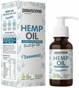 PAWSOME ORGANICS Pet Hemp Oil Seaweed (for dogs & cats) 100ml