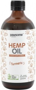 PAWSOME ORGANICS Organic Pet Hemp Oil Turmeric (For Dogs & Cats) 500ml