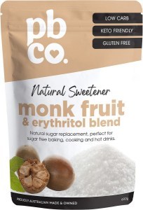PBco Monk Fruit & Erythritol Blend Natural Sweetener 600g