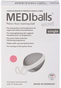 PELVI MEDIballs Secret (Pelvic Floor Training Balls) Pink Single