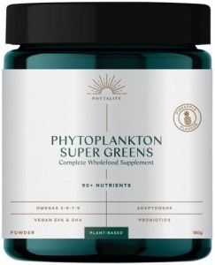 PHYTALITY NUTRITION Phytoplankton Super Greens (Complete Wholefood Supplement) Powder 180g