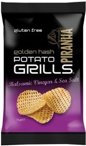 Piranha Potato Grills Balsamic Vinegar & Sea Salt 12x75g