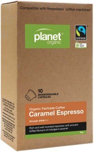 PLANET ORGANIC Coffee Capsules Espresso Caramel x 10 Pack