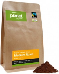 PLANET ORGANIC Coffee Medium Roast Espresso Ground 250g