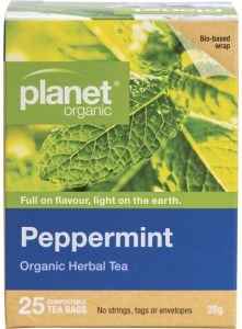 Planet Organic Peppermint Herbal Tea Bags 25pk