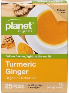 Planet Organic Turmeric Ginger Herbal Tea Bags 25pk