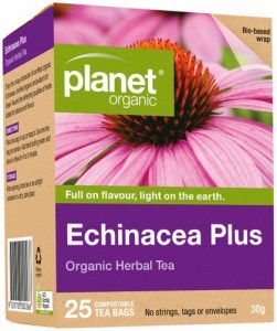PLANET ORGANIC Organic Herbal Tea Echinacea Plus x 25 Tea Bags