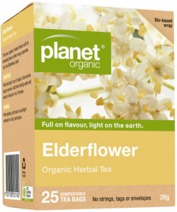 PLANET ORGANIC Organic Herbal Tea Elderflower x 25 Tea Bags