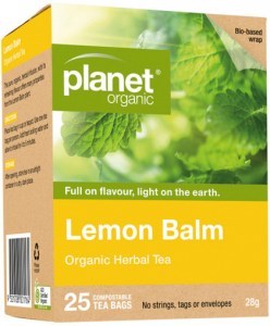 PLANET ORGANIC Organic Lemon Balm Herbal Tea 25 Tea Bags