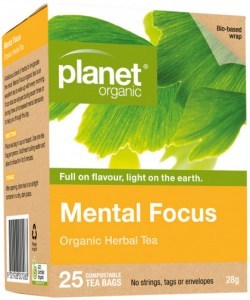 PLANET ORGANIC Organic Herbal Tea Mental Focus x 25 Tea Bags