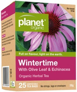 PLANET ORGANIC Organic Herbal Tea Wintertime with Olive Leaf & Echinacea x 25 Tea Bags