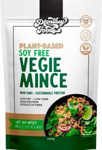 Plantasy Foods Soy Free Vegie Mince 100% Pea Protein Meat Alternative 100g