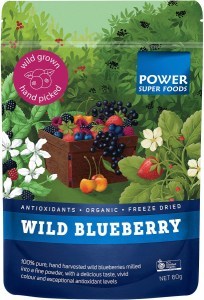 Power Super Foods Wild Blueberry Powder Certified Organic  60g