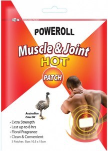 POWEROLL Muscle & Joint Patch Hot Feel x 3 Pack