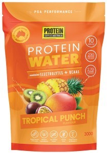 PROTEIN SUPPLIES AUSTRALIA Protein Water (contains Electrolytes + BCAAs) Tropical Punch 300g