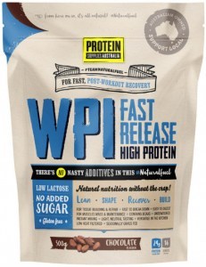 PROTEIN SUPPLIES AUSTRALIA Protein WPI (Fast Release High Protein) Chocolate 500g