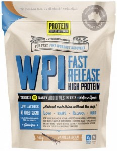 PROTEIN SUPPLIES AUSTRALIA Protein WPI (Fast Release High Protein) Vanilla Bean 500g