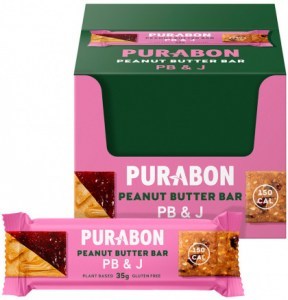 PURABON Peanut Butter Bar PB & J 35g x 30 Display