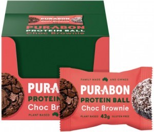 PURABON Protein Balls Choc Brownie 43g x 12 Display