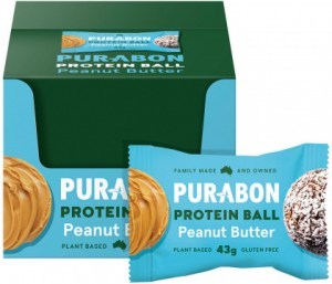 PURABON Protein Balls Peanut Butter 43g x 12 Display