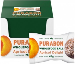 PURABON Wholefood Balls Apricot Delight 43g x 12 Display
