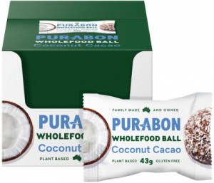 PURABON Wholefood Balls Coconut Cacao 43g x 12 Display