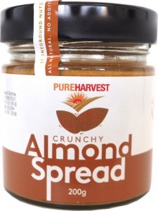 Pure Harvest Almond Spread Crunchy 200g AUG22