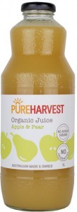 Pure Harvest Organic Pear & Apple Juice  1ltr x 6