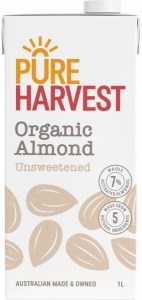 Pure Harvest Organic Unsweetened Activated Almond Milk 1L