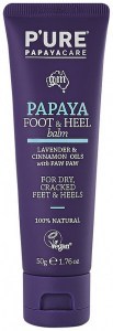 P'URE PAPAYACARE Papaya Foot & Heel Balm (Lavender & Cinnamon Oils with Paw Paw) 50g