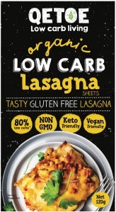 Qetoe Organic Low Carb Lasagna G/F 120g