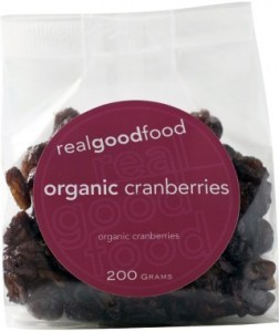 Real Good Foods Organic Cranberries 100g