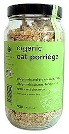 Real Good Foods Organic Oat Porridge Apple Cinnamon Jar 525g