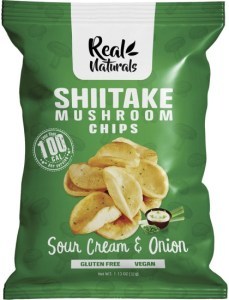 Real Naturals Shiitake Mushroom Chips Sour Cream & Onion 12x32g