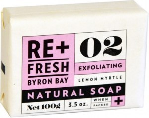 ReFresh Byron Bay 02 Lemon Myrtle Soap Exfoliant Boxed (with POS display tray) 11x100g