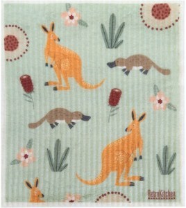 Retrokitchen 100% Compostable Sponge Cloth Kangaroos